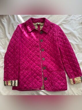 Burberry Magenta Quilted Jacket